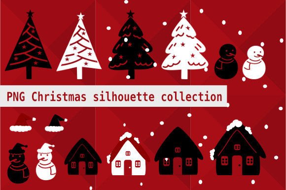 15 PNG Silhouette s Christmas for Illustrations
