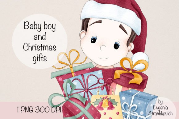 Baby Boy Christmas Gifts Sublimation Illustrations