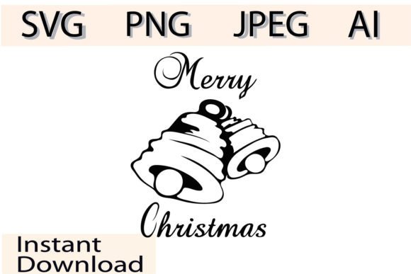 Christmas Bells SVG Design Jpg Png Ai Illustrations