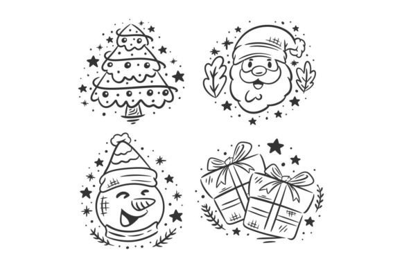 Christmas Element Set Hand Drawn Illustrations Review