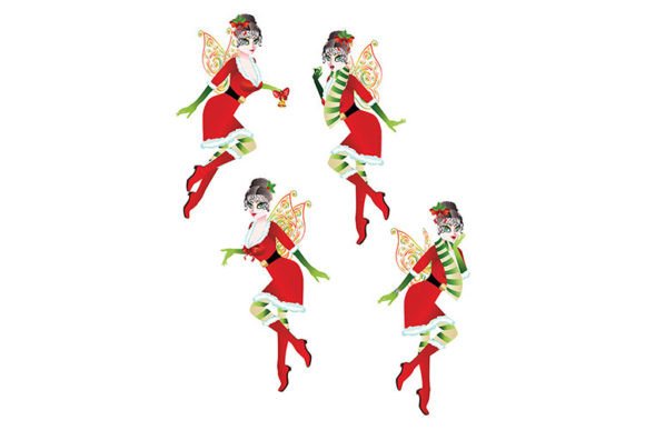 Christmas Elf Girl Illustrations for Branding