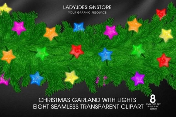 Christmas Garland with Lights: Brand Illustrations