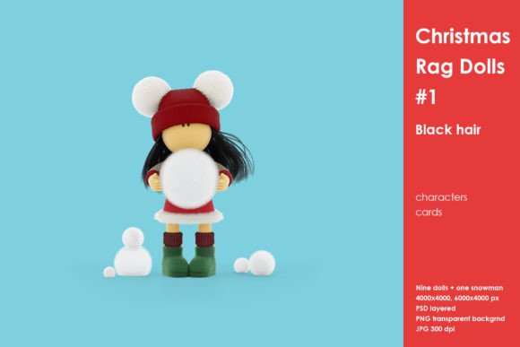 Christmas Rag Dolls: Festive Illustrations