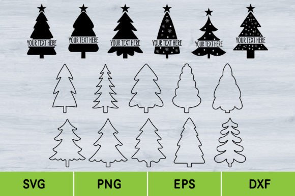 Christmas Tree, Bundle, Merry Christmas Illustrations