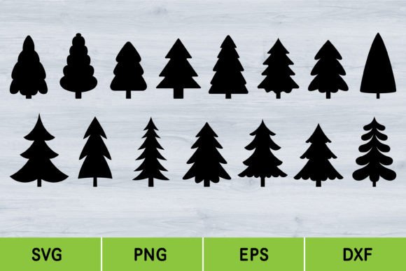 Christmas Tree Bundle Svg: Illustrations for Branding