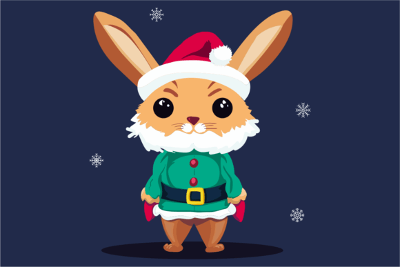 Cute Rabbit in Tacky Christmas: Fresh Illustrations
