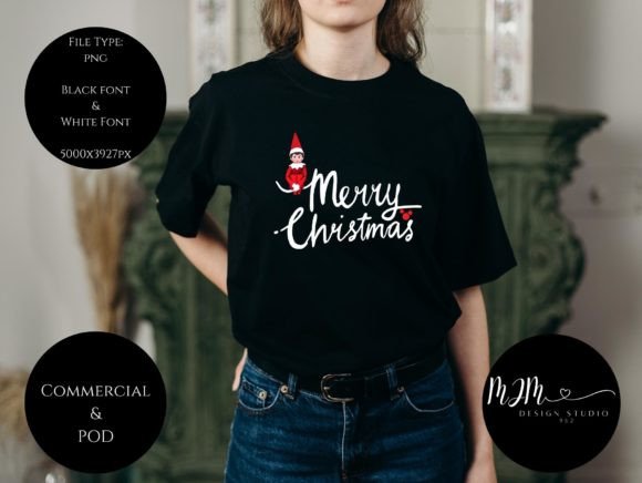 Elf on Shelf Merry Christmas Sublimation: Festive Illustrations
