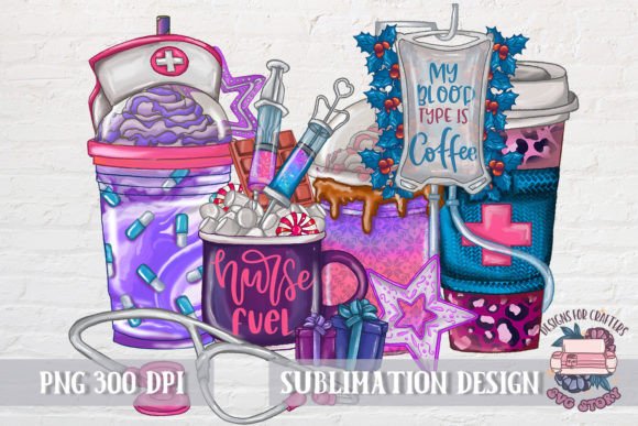 Nurse Fuel Christmas PNG: Illustrations for Branding
