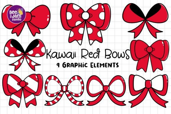 Red Christmas Bow PNG: Festive Illustrations