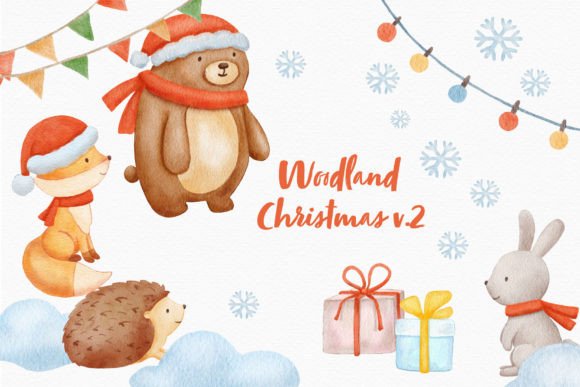 Review: Woodland Animal Christmas Watercolor Png for Embroidery