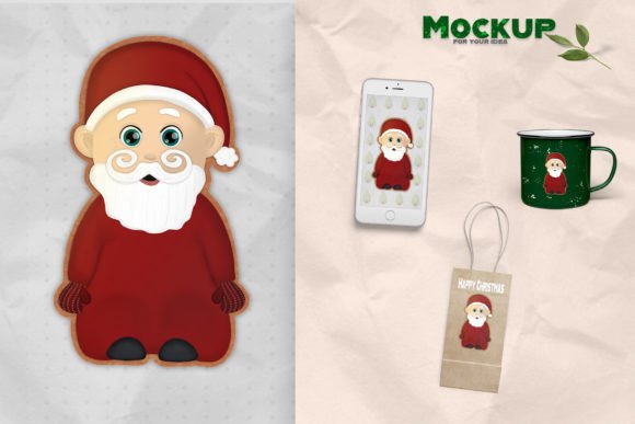 Santa Claus Christmas Cookie: Festive Illustrations