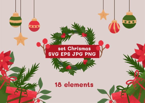 Set Christmas SVG: Festive Illustrations for Brands