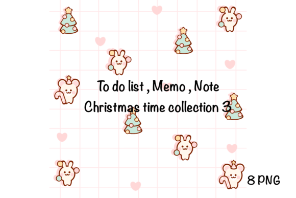 To Do List, Memo, Note, Christmas Time 3 Illustrations
